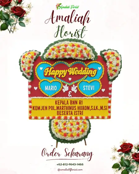 Papan Bunga Pernikahan Gedanganak
